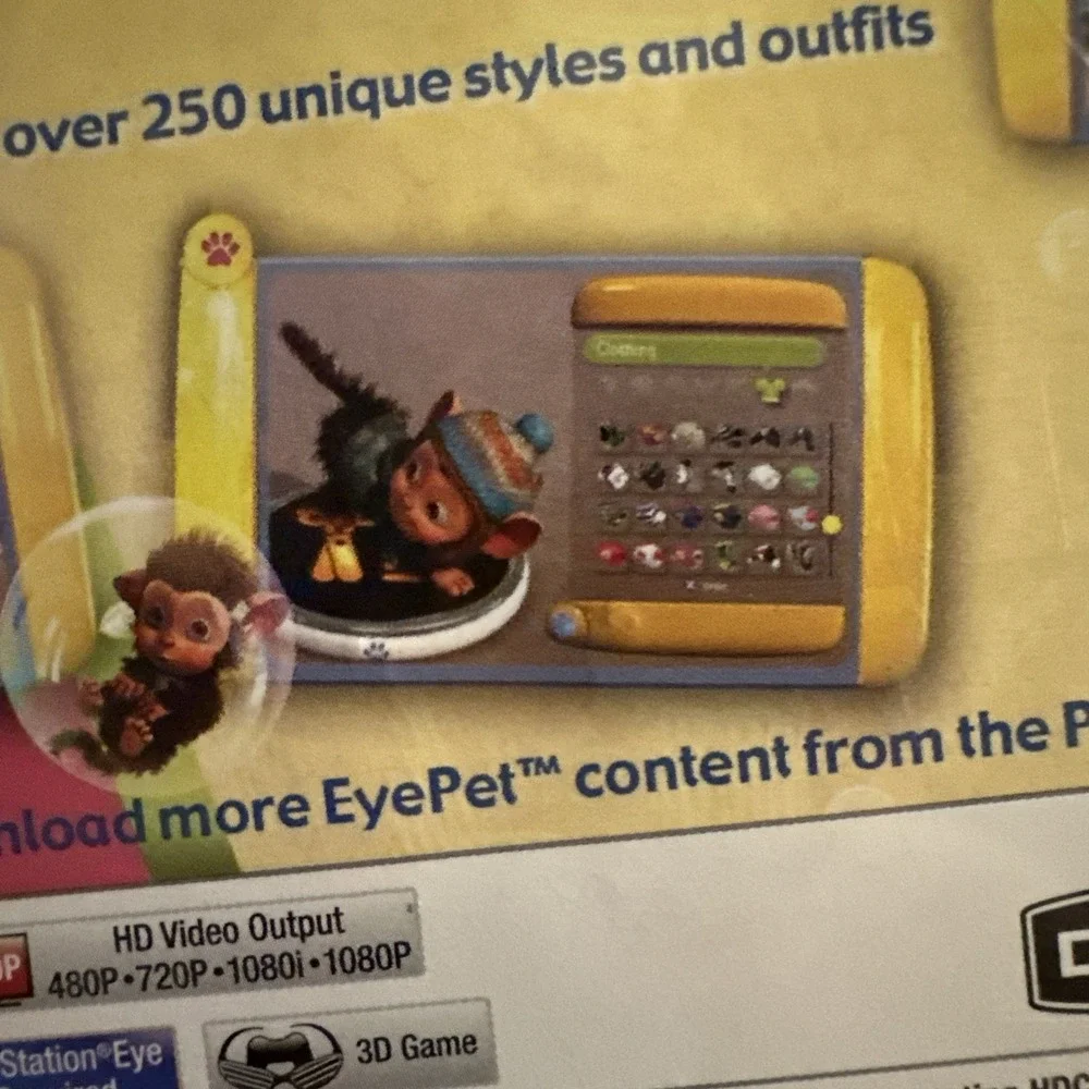 EyePet Sony PlayStation 3 PS3 2010 Simulation Game E-Everyone 0711719821427